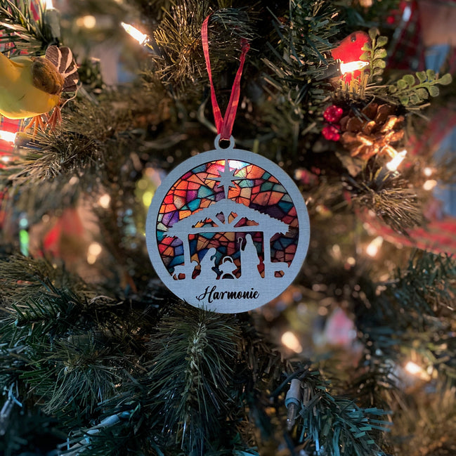Personalized Nativity Ornament