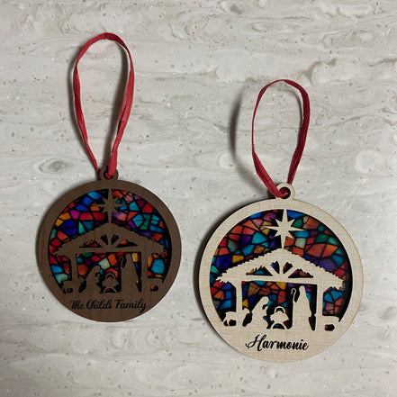Personalized Nativity Ornament